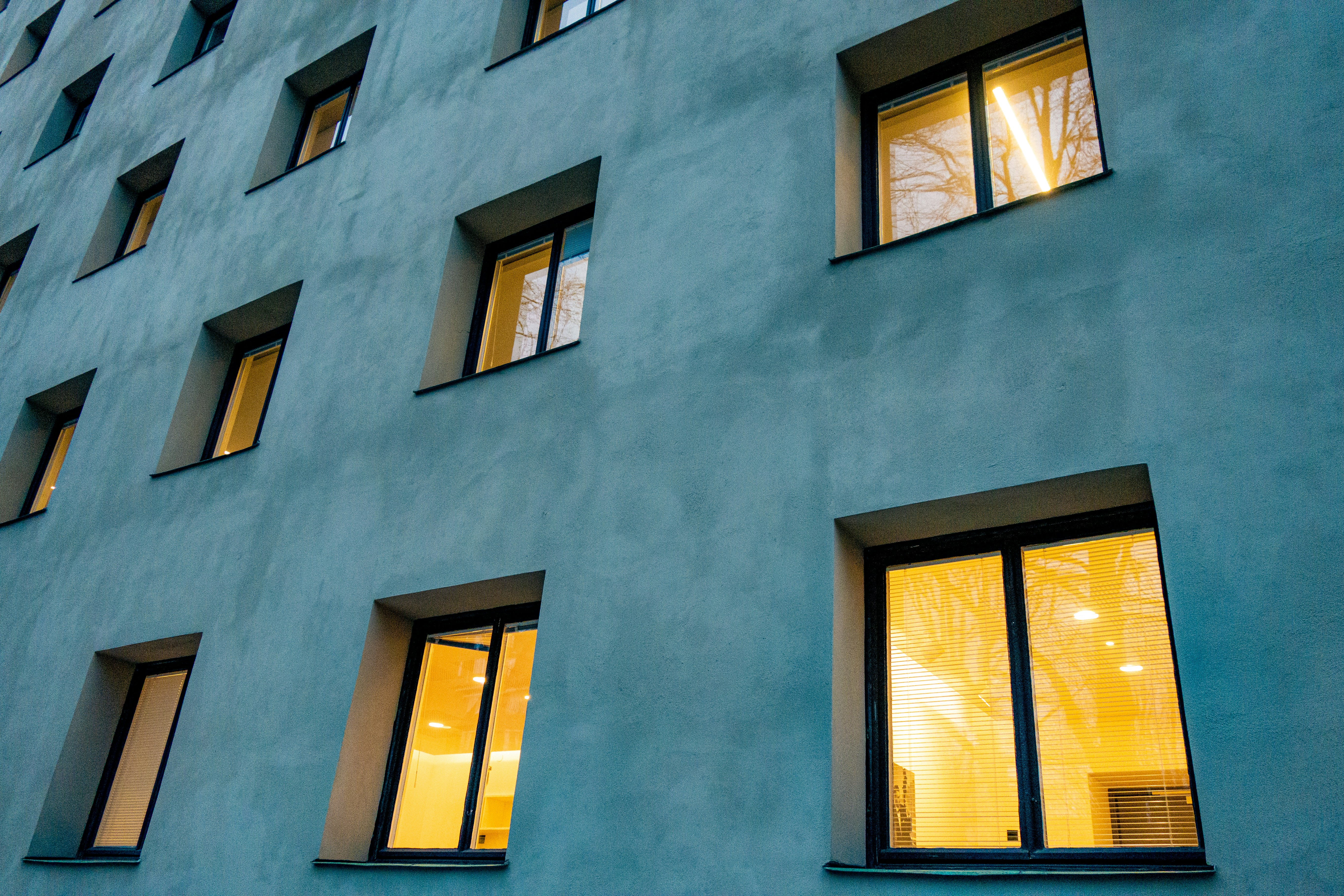 brown wooden framed glass window