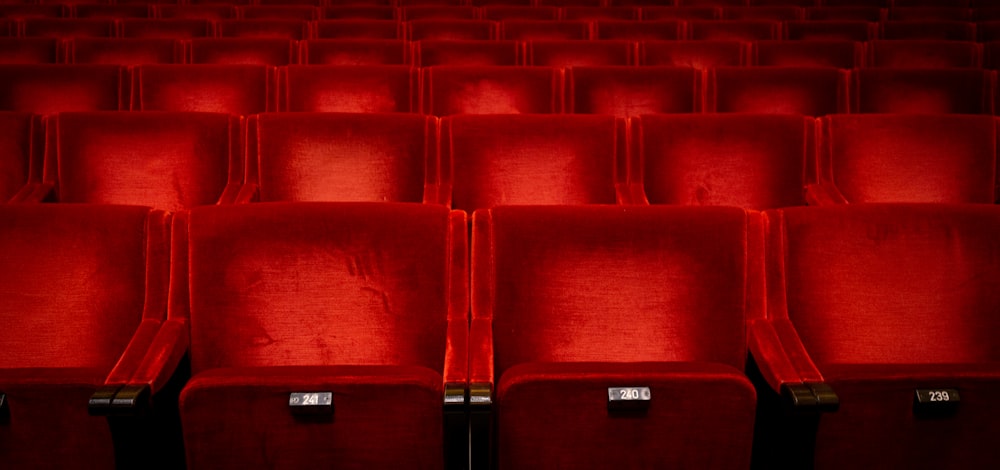 red chairs with no people