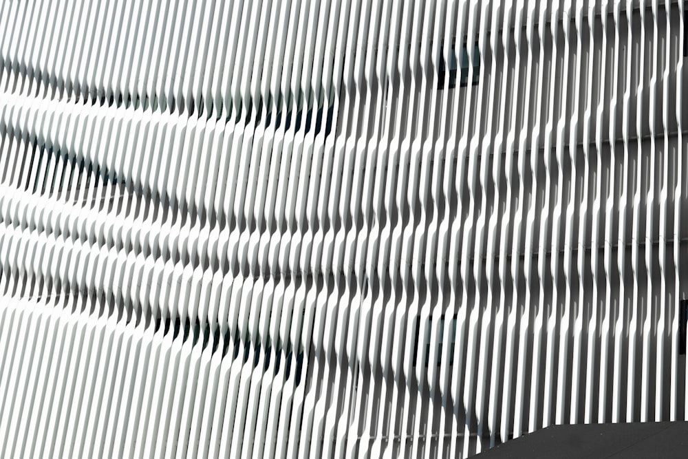 white and black striped textile