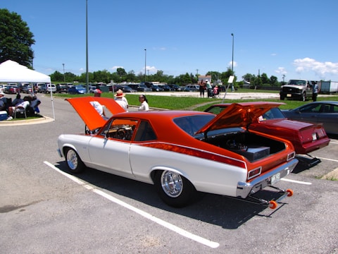 red and white chevrolet camaro on road during daytime
