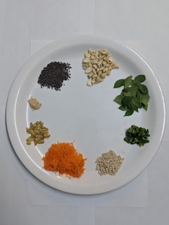 white ceramic plate with brown rice