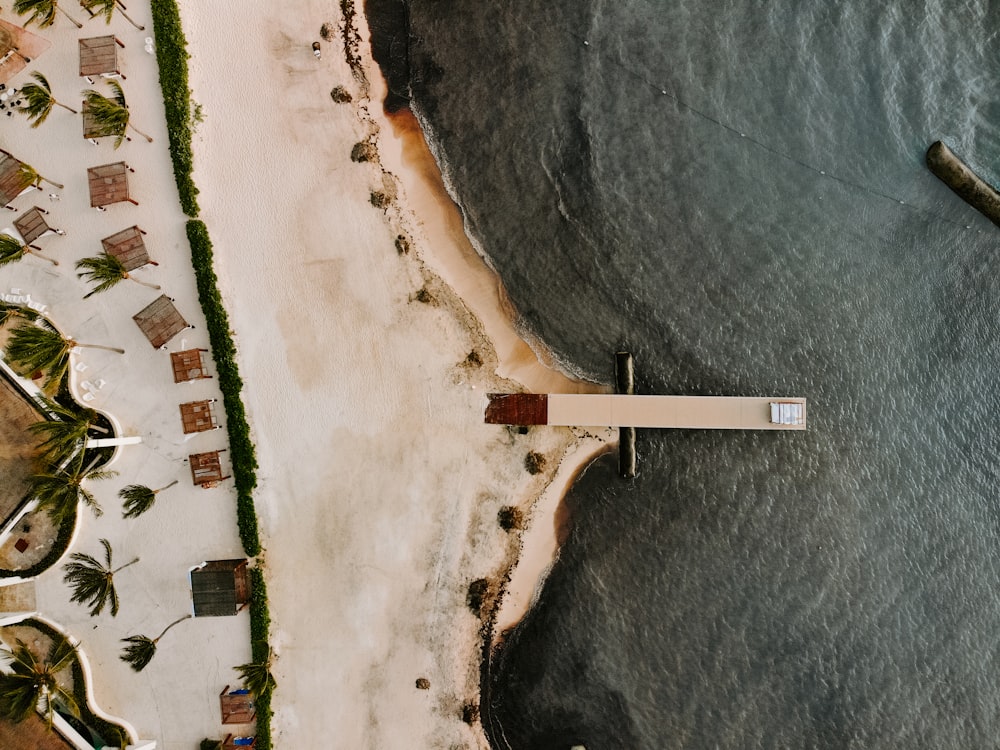 aerial view of beach during daytime