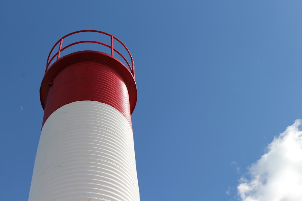 white and red concrete tower