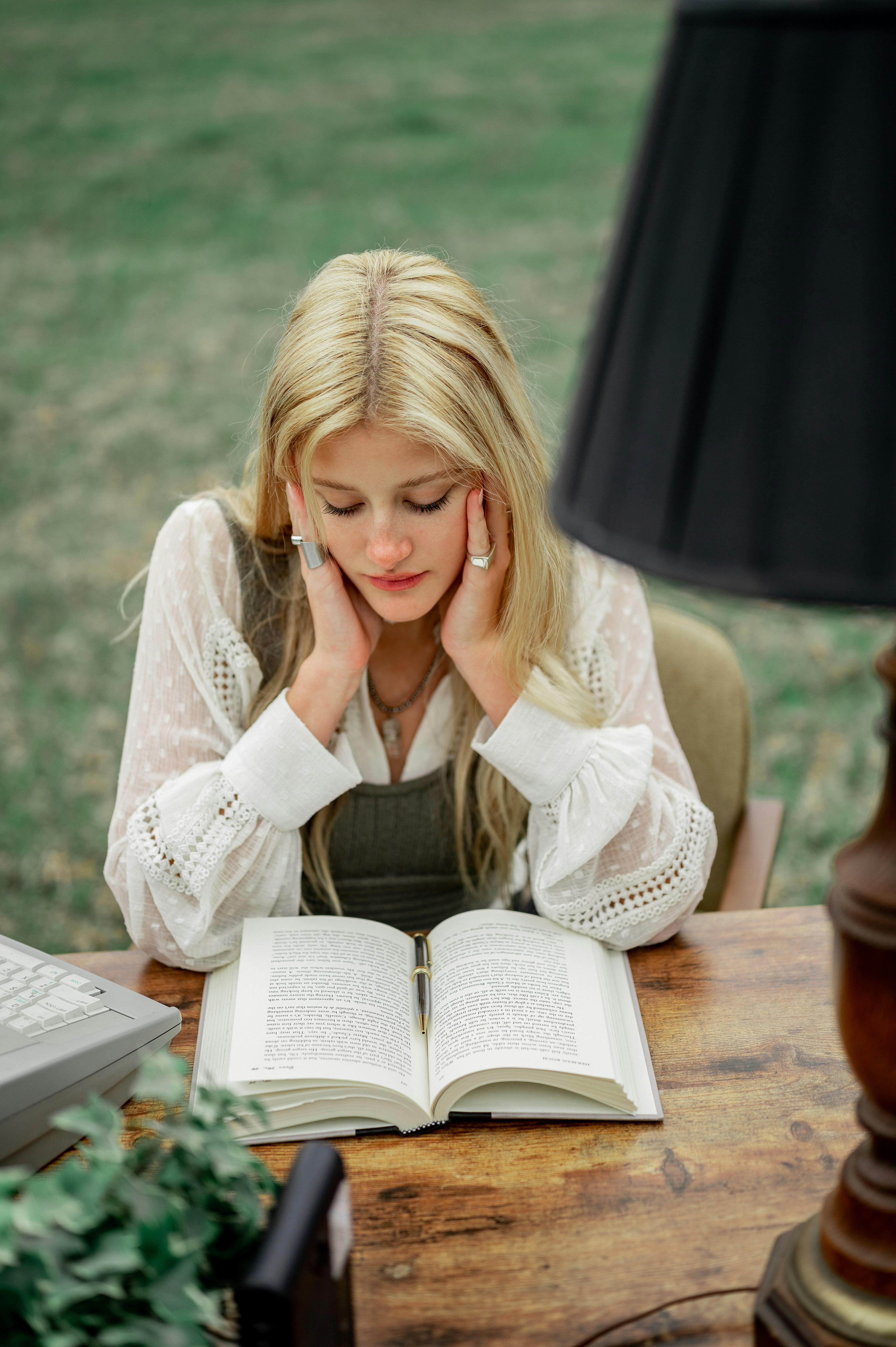 Teens reading books