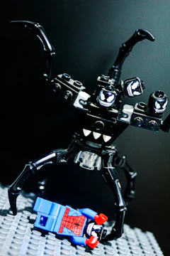 Close-up of LEGO Legendz robot navigating the competition field