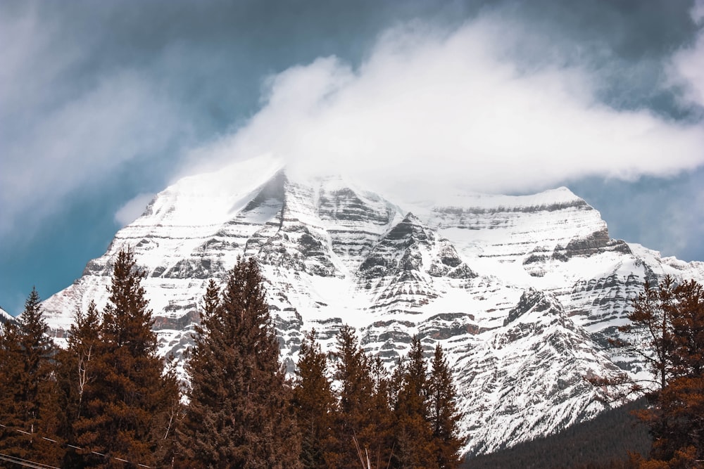 snow covered mountain during daytime