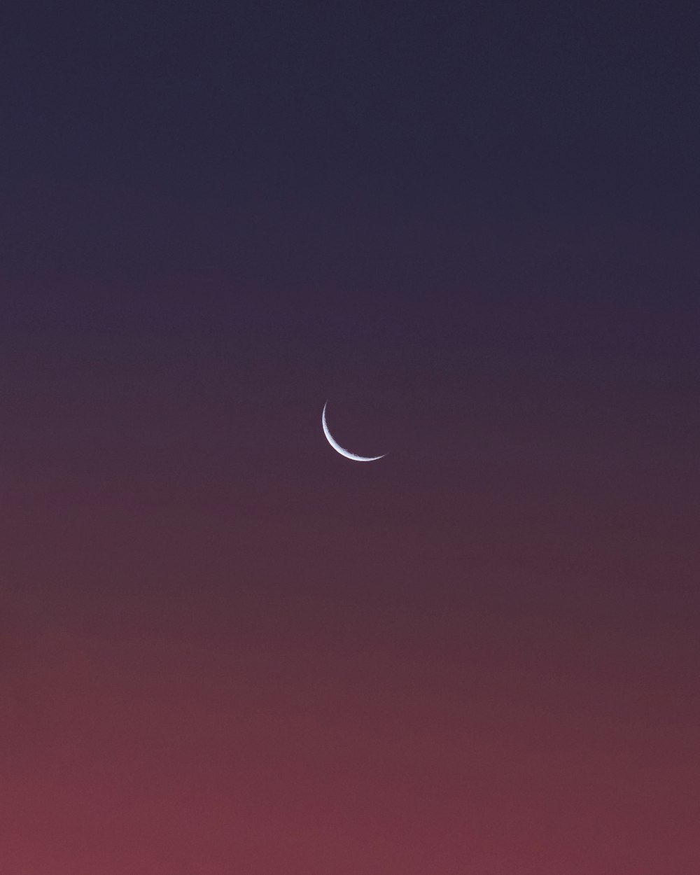 crescent moon in the sky