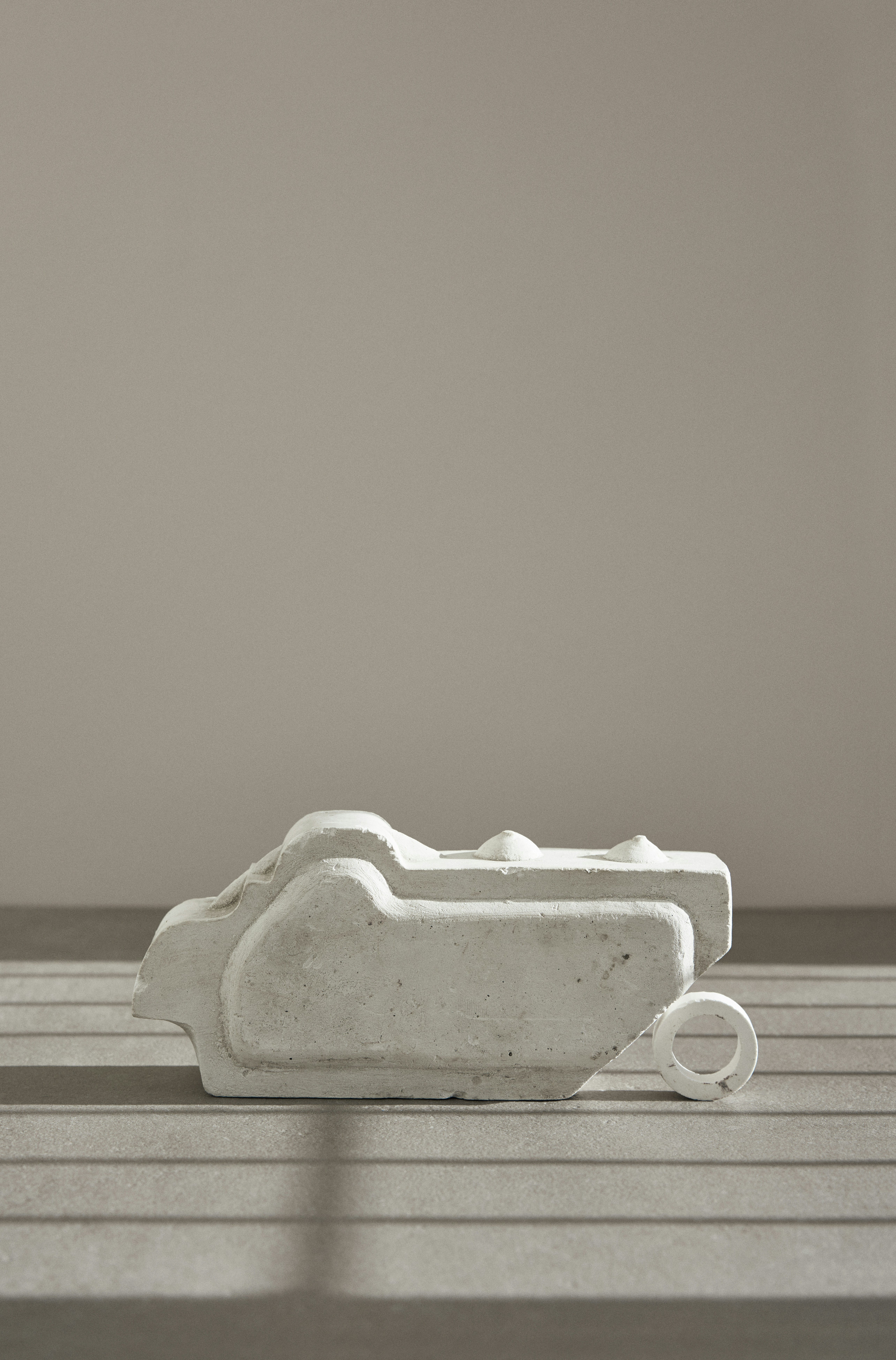 white ceramic tray on white table