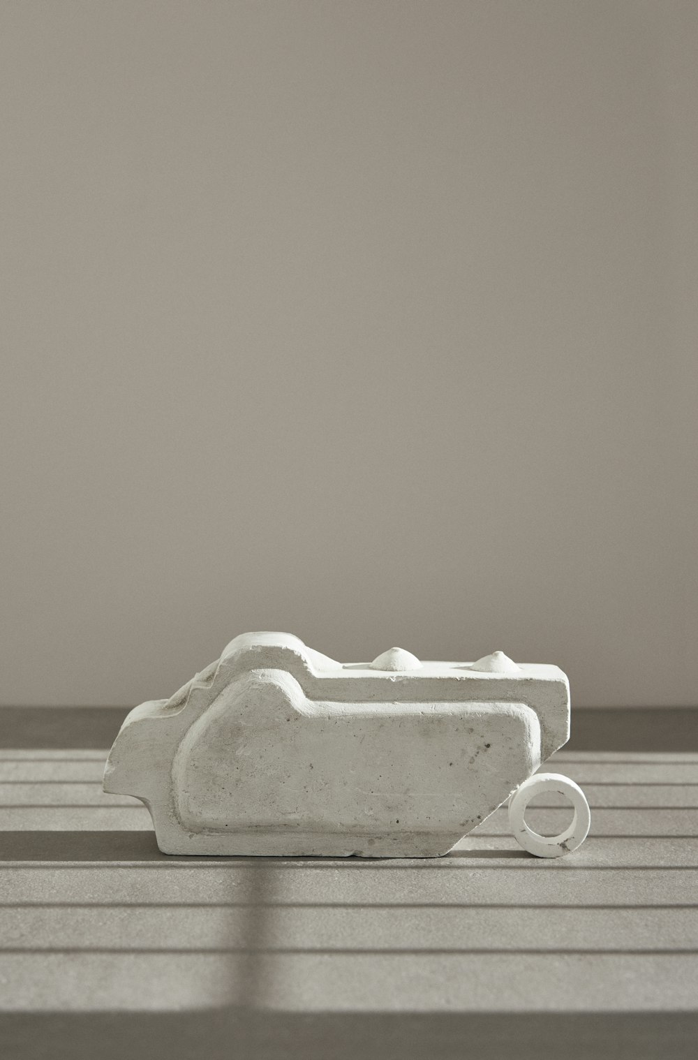 white ceramic tray on white table