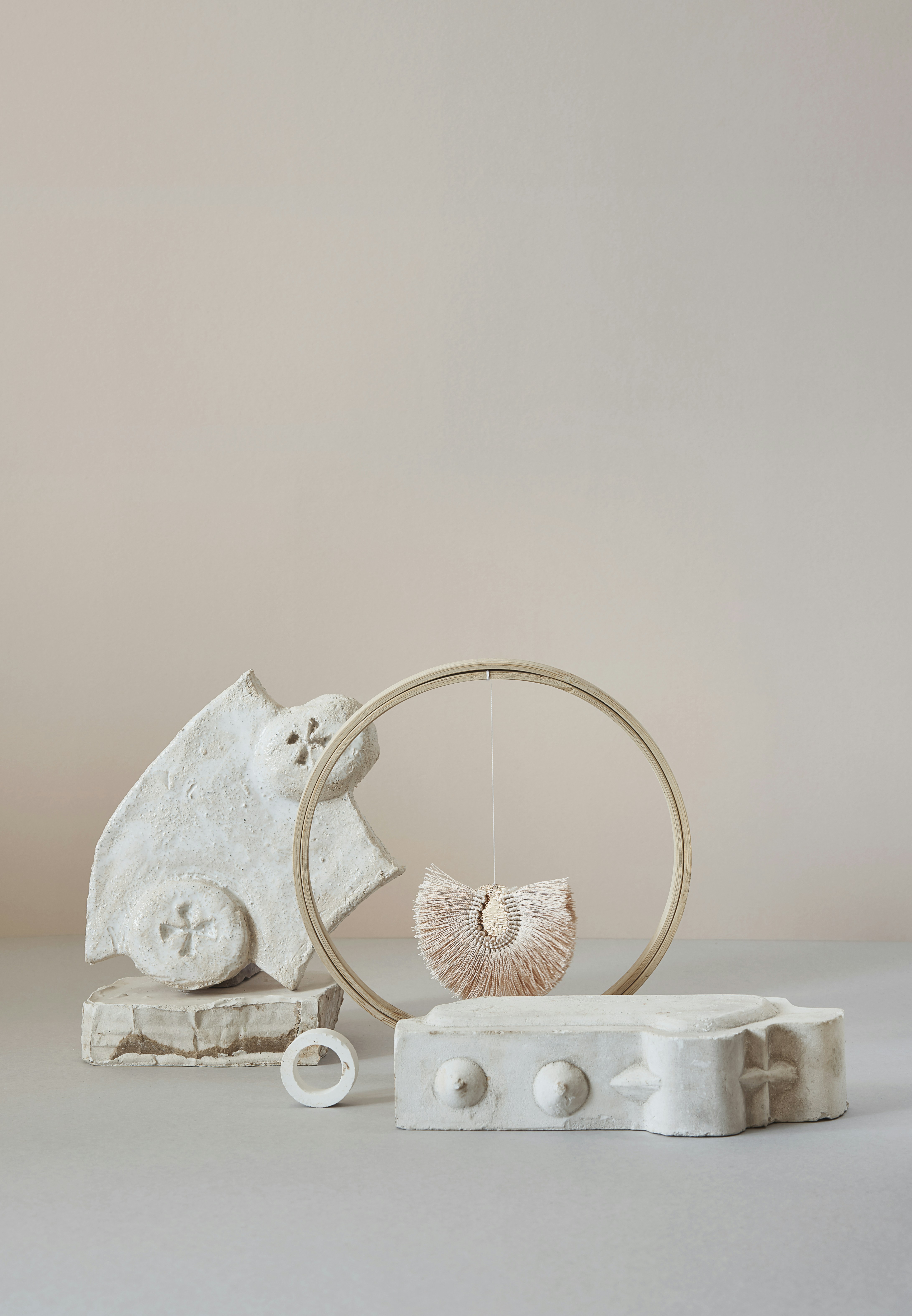 white and brown wooden table decor