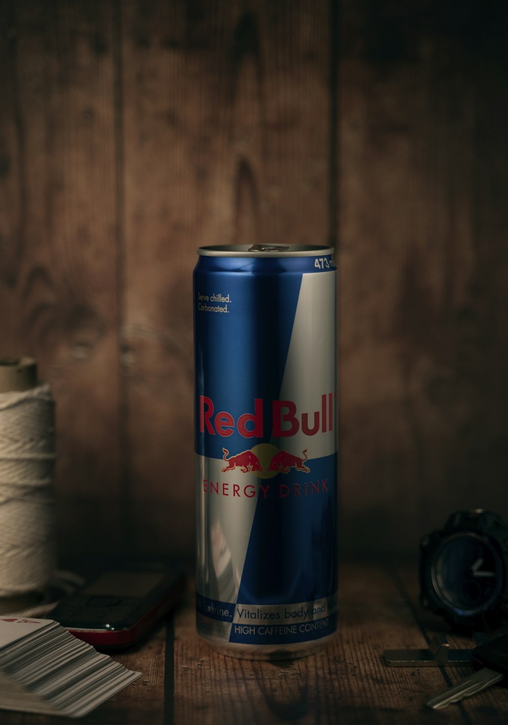 red bull energy drink can