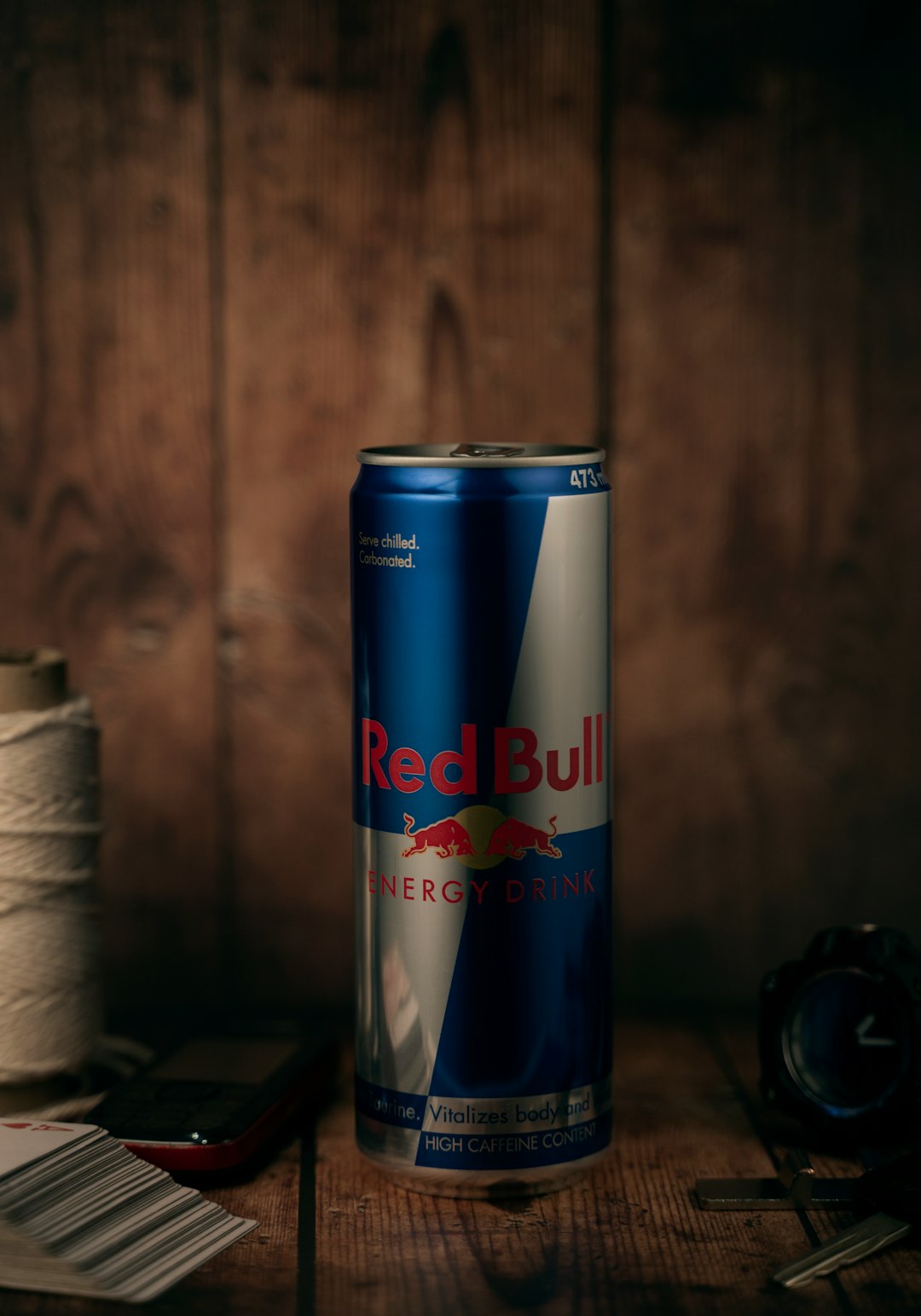 red bull energy drink can