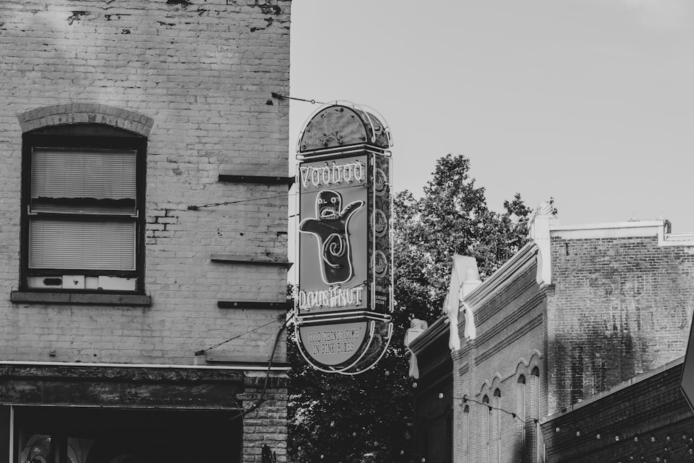 grayscale photo of concrete building