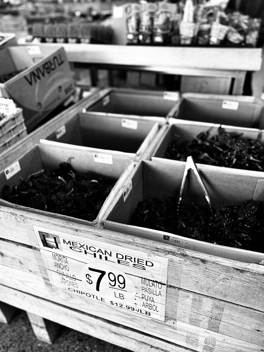 green plant in brown wooden crate