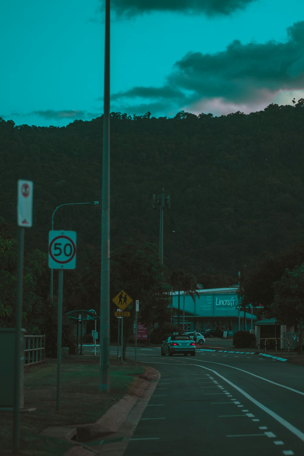 cars on road during night time