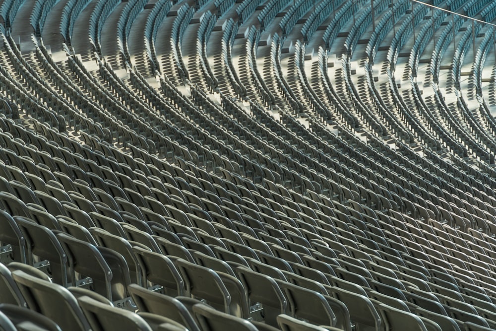 blue and gray stadium seats