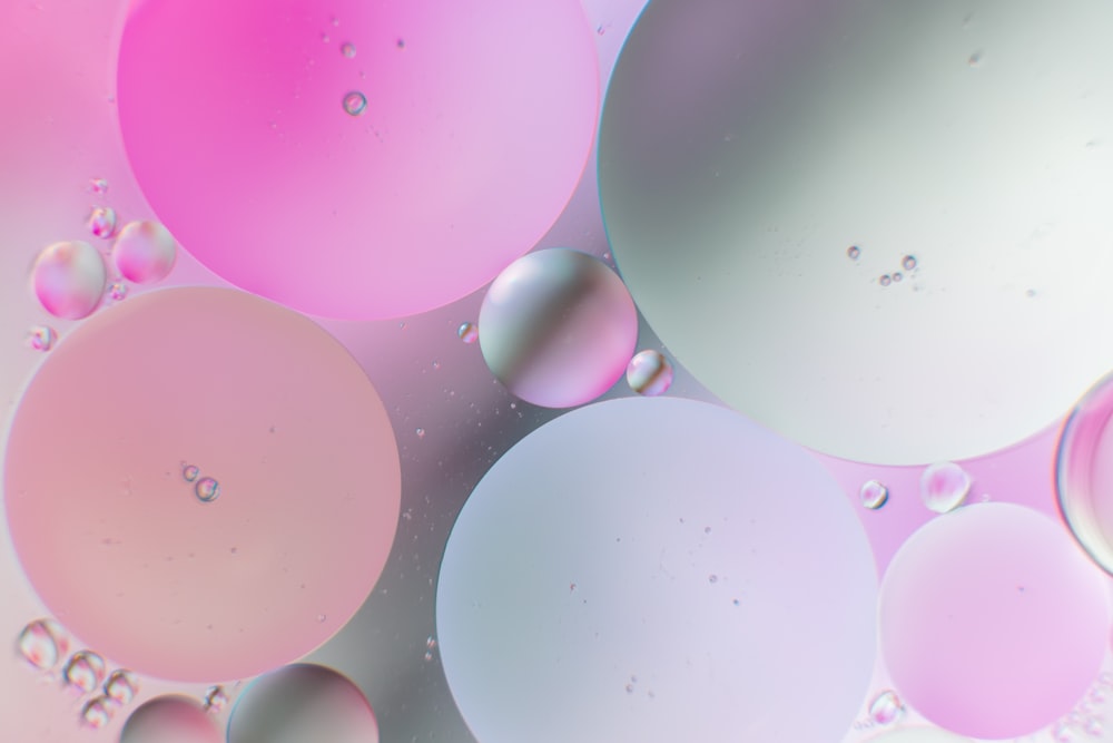 pink balloons in close up photography