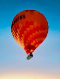 red and yellow hot air balloon