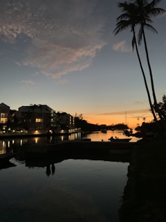A beautiful view of the Panama Canal at sunset.