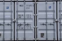 blue and white metal locker