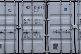 blue and white metal locker