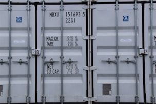 blue and white metal locker
