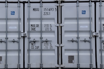 blue and white metal locker