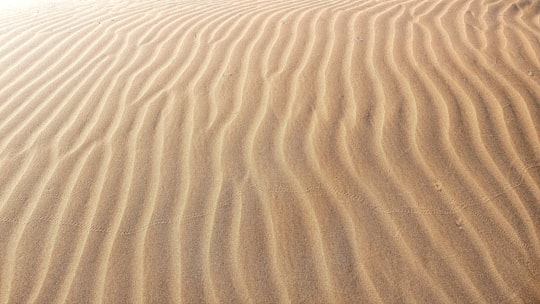 brown sand with footprints during daytime in Kashan Iran