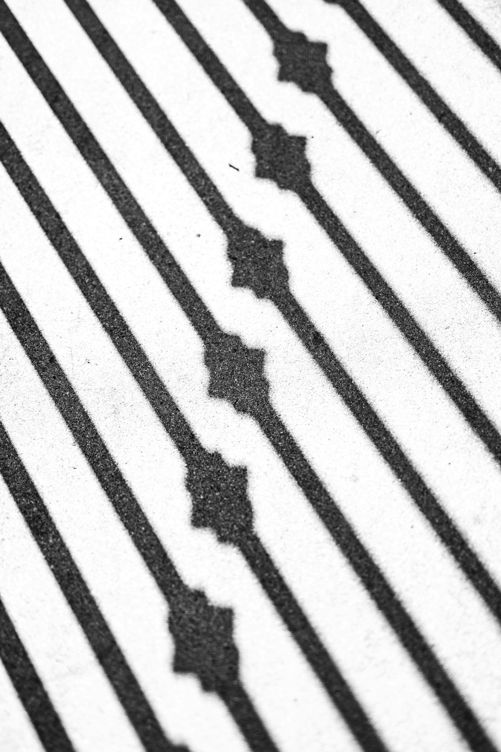 black and white striped textile