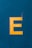 A large uppercase letter 'E' is prominently displayed in a bright yellow color against a textured dark teal background. The letter appears to be cut from a material and slightly raised from the surface, with visible cut marks and slight shadows.