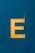 A large uppercase letter 'E' is prominently displayed in a bright yellow color against a textured dark teal background. The letter appears to be cut from a material and slightly raised from the surface, with visible cut marks and slight shadows.