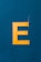 A large uppercase letter 'E' is prominently displayed in a bright yellow color against a textured dark teal background. The letter appears to be cut from a material and slightly raised from the surface, with visible cut marks and slight shadows.