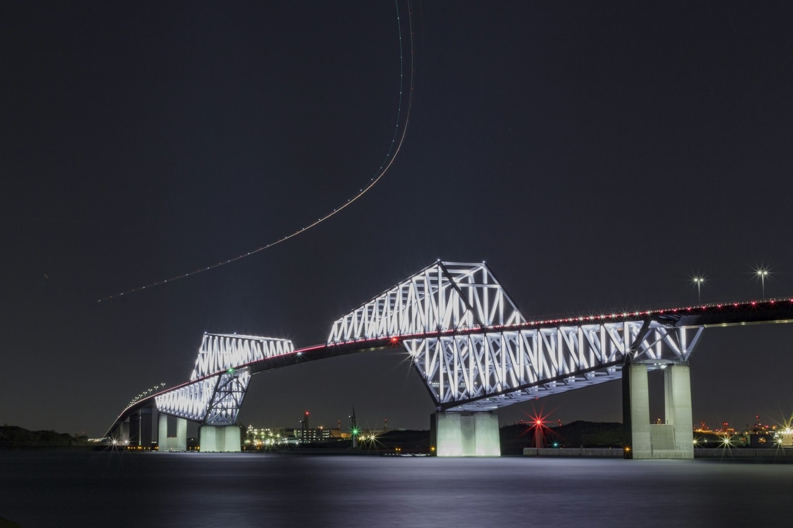 Canon EOS 60D + Canon EF 35mm F2 sample photo. White bridge with lights photography