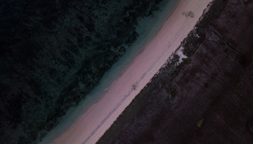 aerial view of ocean waves