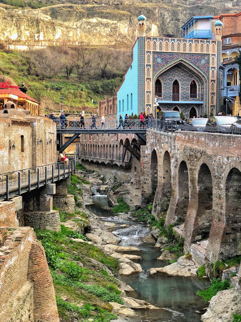 Old stone bridge in Tbilisi