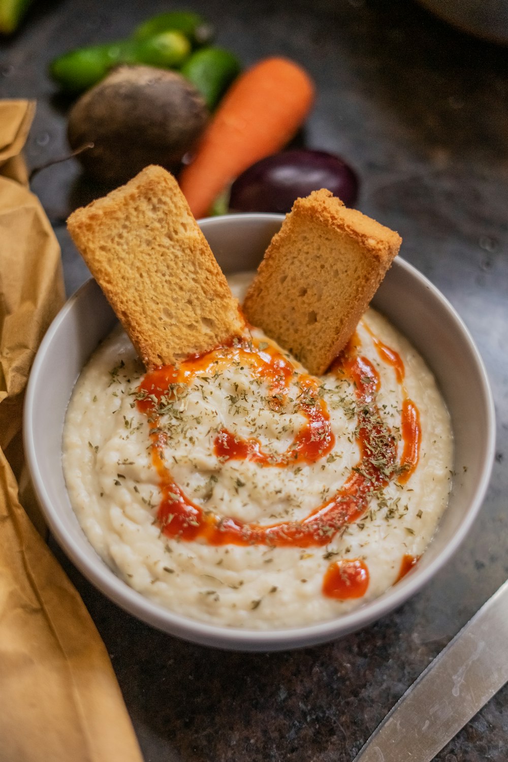 toasted bread on white ceramic plate