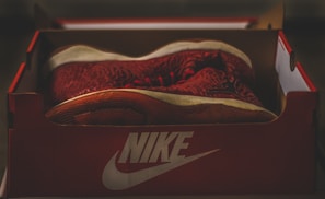 A close-up of Nike athletic socks arranged neatly.