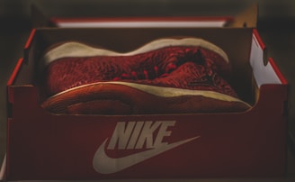 A close-up of Nike athletic socks arranged neatly.