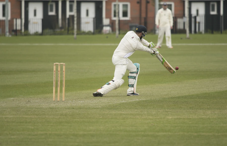 Cricket batsman playing a shot