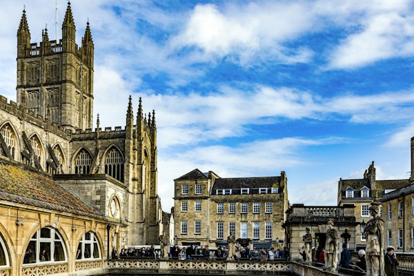 People walking near brown concrete building during daytime — Bath, United Kingdom
