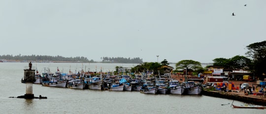 boats on dock during daytime in Honnavar India