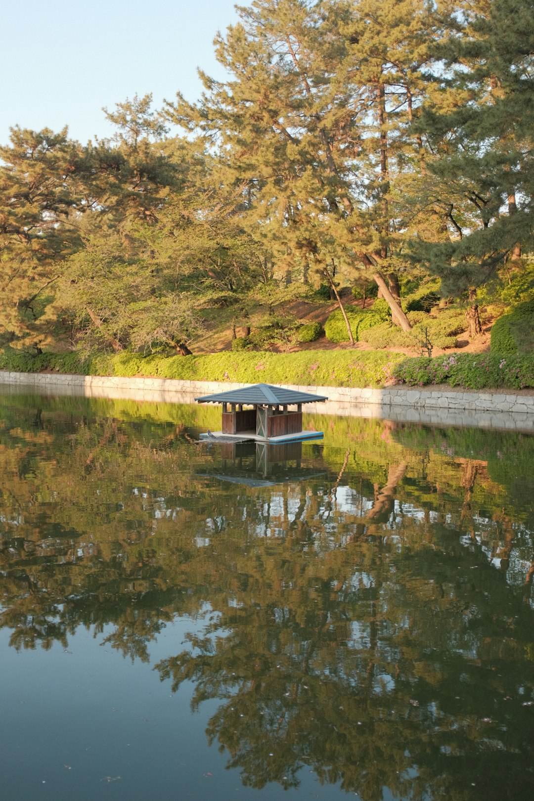 brown wooden house on lake