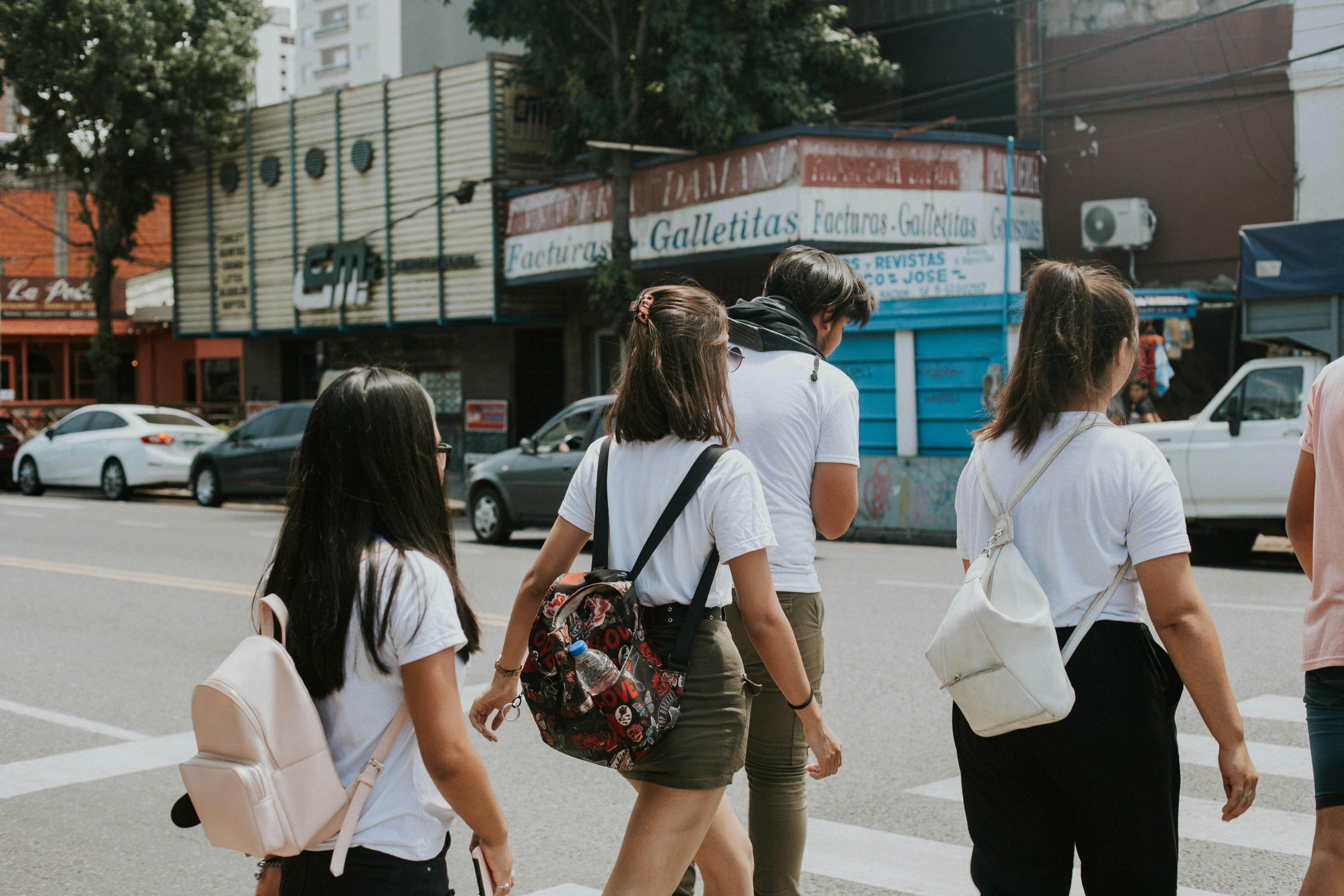 Young friends laughing