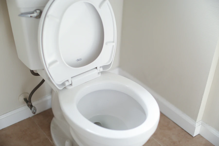 Cuvette de WC en céramique blanche