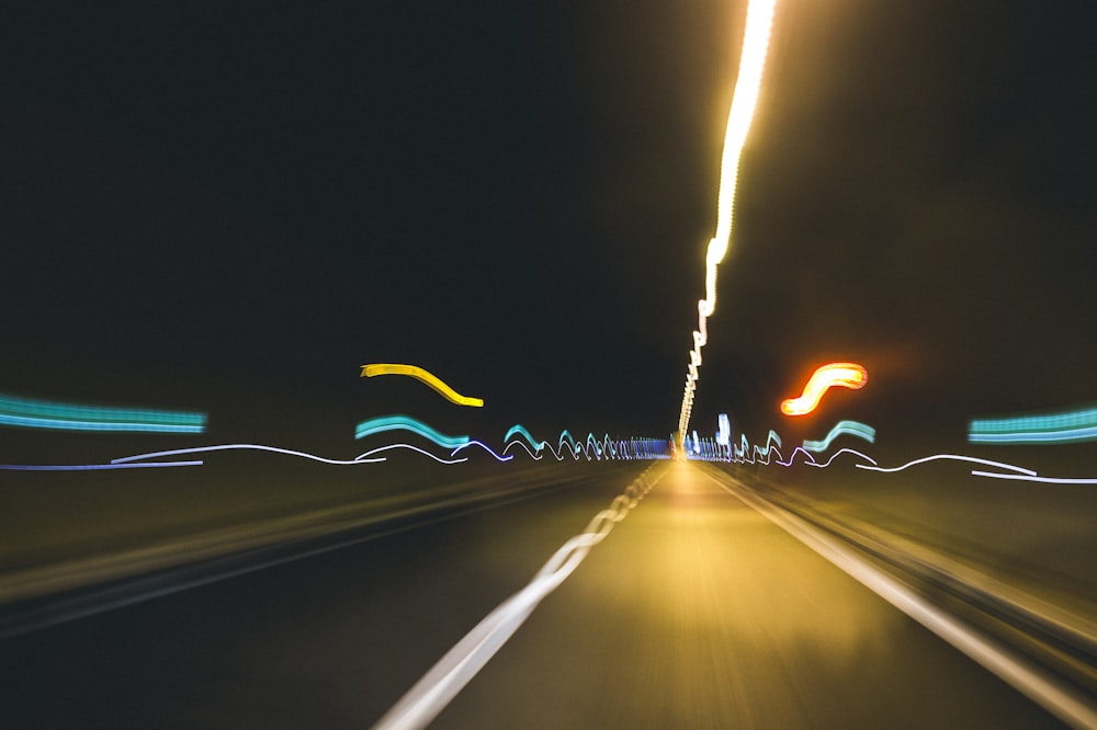 cars on road during night time