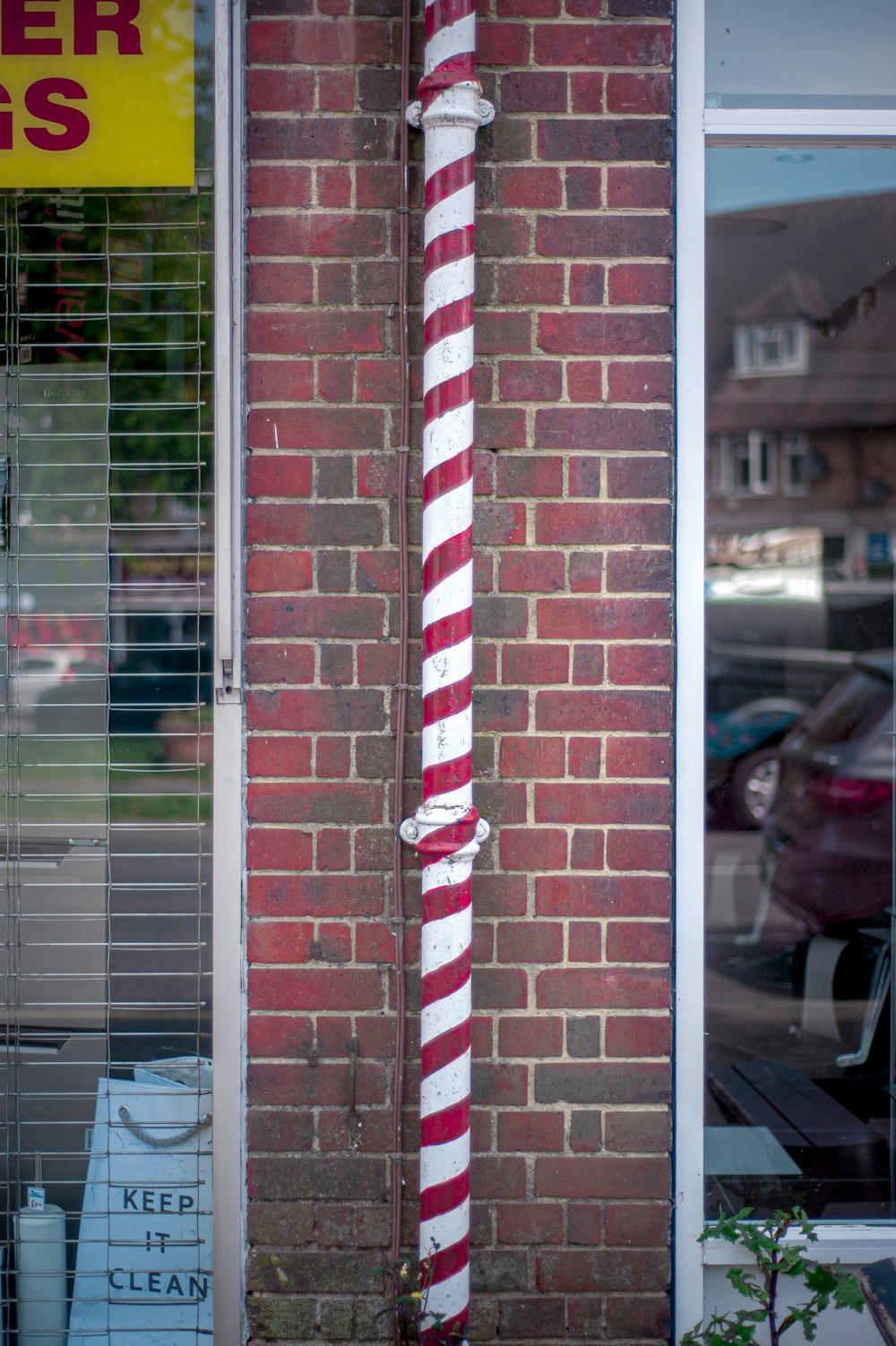 red and white striped flag