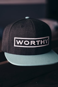 A trendy hat that boldly displays a faith-based slogan.