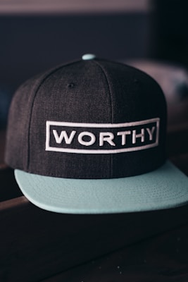 A trendy hat that boldly displays a faith-based slogan.