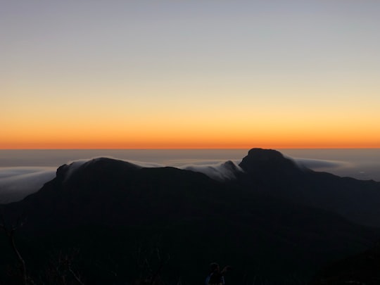 silhouette of mountain during sunset in Bluff Knoll Australia