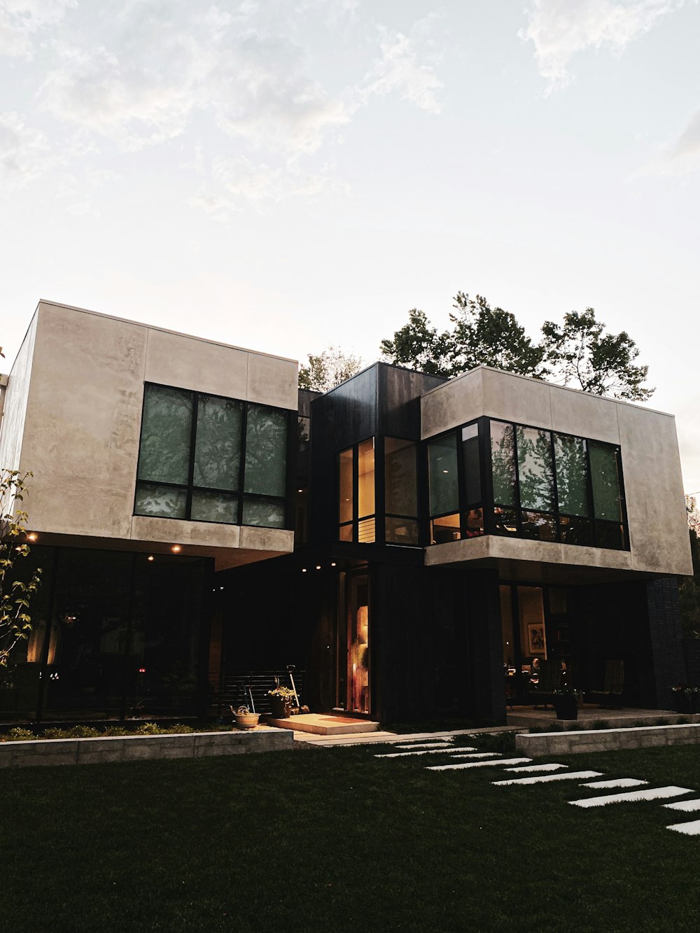 white and green concrete building